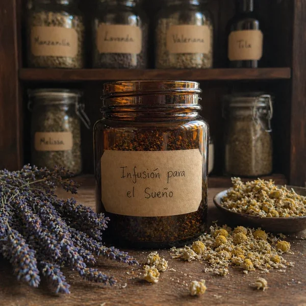 Infusión para el sueño con valeriana, lavanda y manzanilla