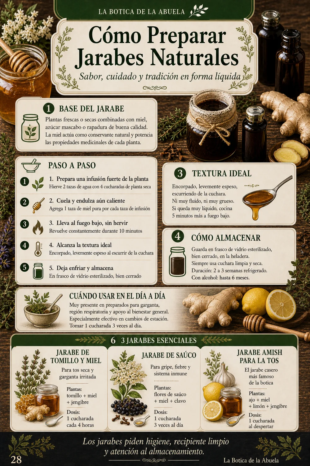 Cómo Preparar Jarabes Naturales paso a paso